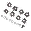 Jeu de pignons 9 dents pour trottinette électrique, Pignons en fer de 10 mm de diamètre intérieur pour vélos 47 et 49, VTT, Résistants à l'usure et robustes, Simple