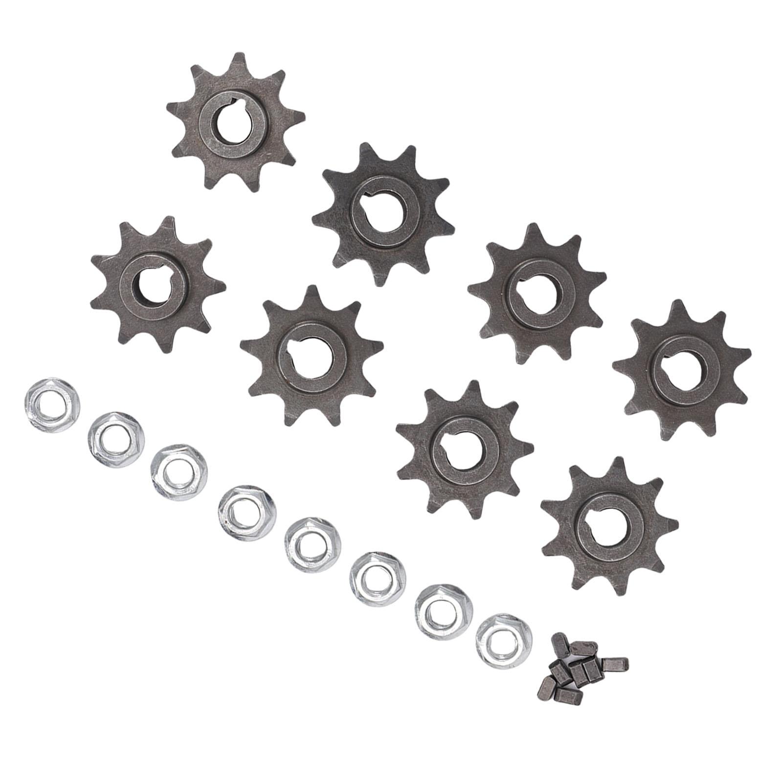 Igeteck 9 Tooth Electric Scooter Sprocket Set, 10Mm Inner Diameter Iron Sprockets For 47 And 49 Bikes, Atvs, Wear-Resistant And Sturdy, Simple