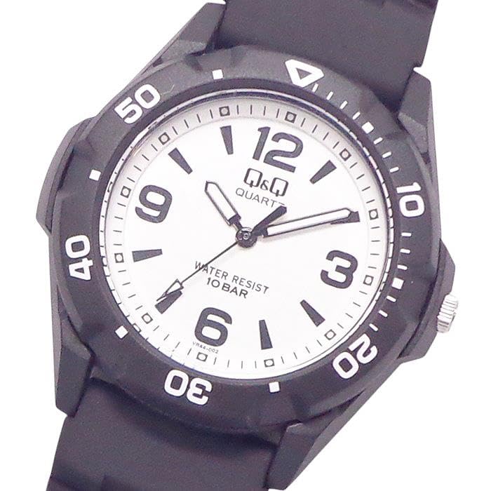 Citizen Sports 10 ATM Water Black Q&Q VR44-002 Men's Watch, Resistant,