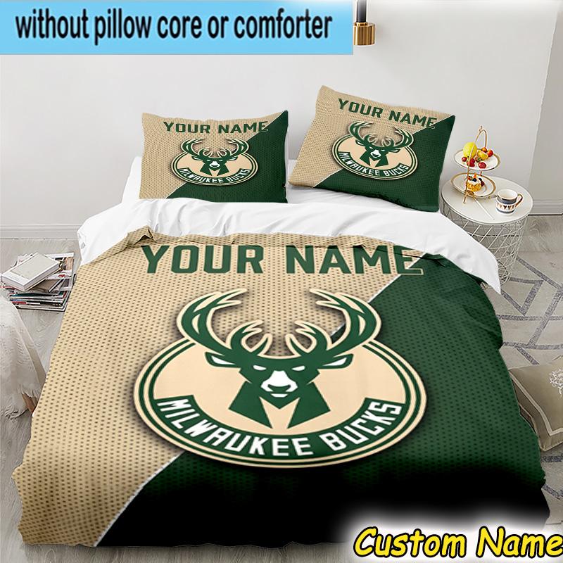 3pcs Custom Name Milwaukee Bedding Set Includes 1 Duvet Cover & 2 Pillowcases for All Seasons Dormitory Home Decor Christmas Gifts