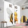 2pcs 2D Flat Printing Drapes Cute Bee Honey Pot Polyester Without Electricity Holiday Decorations for Holiday Celebrations