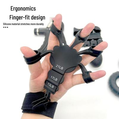 Five-Finger Adjustable Hand and Joint Strength Trainer for Fitness and Tremor Stability