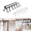 1Pcs Multi-Hook Kitchen Utensil Rack Organizer Below Cabinet Cup Rack Organizer Wall Mounted Cup Spoon Holder For Kitchen