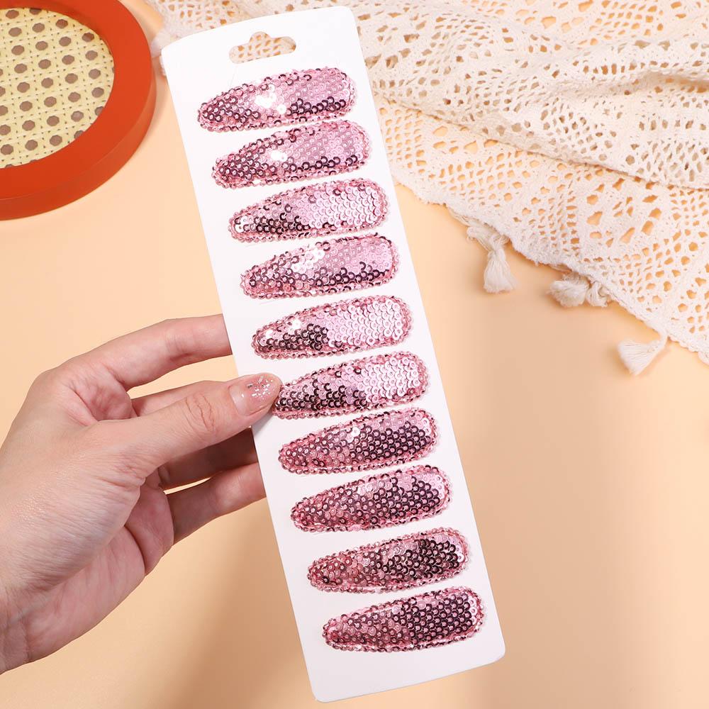 10Pcs/Set Korean Party Sequins BB Clips Hair Clips for Kids Handmade Hairpins Barrettes Headwear Girls Baby Hair Accessories