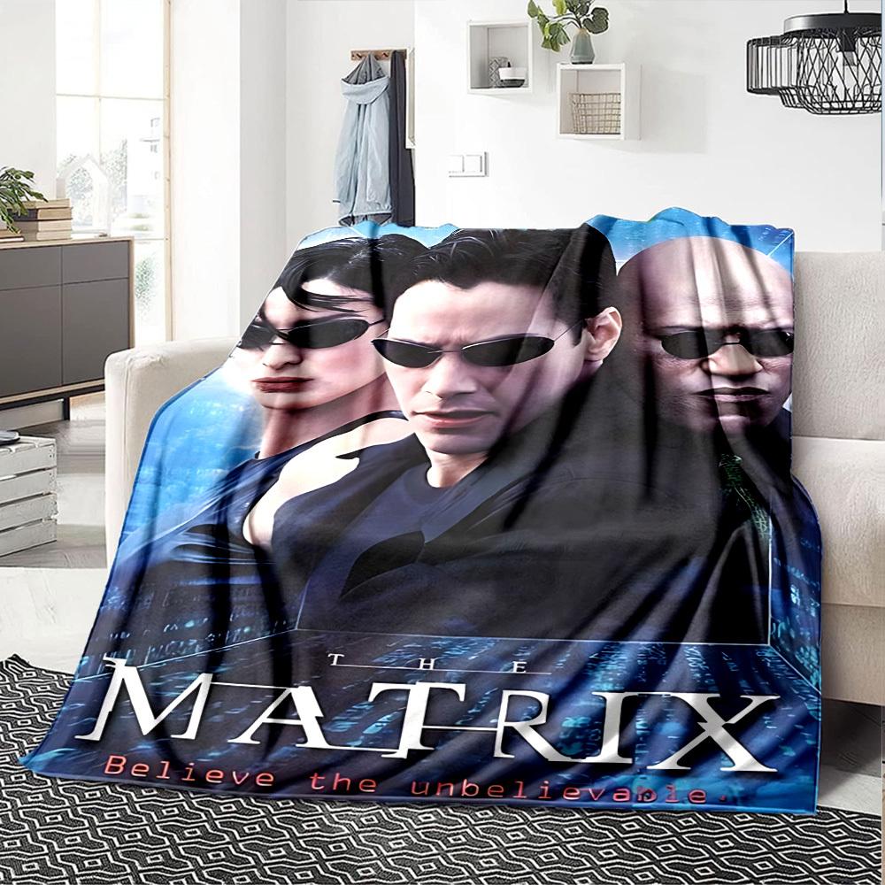 1pc Matrix Believe Flannel Blanket Soft Warm Throw for Home, Office, Travel, All-Season Cozy Bedding GiftL1067