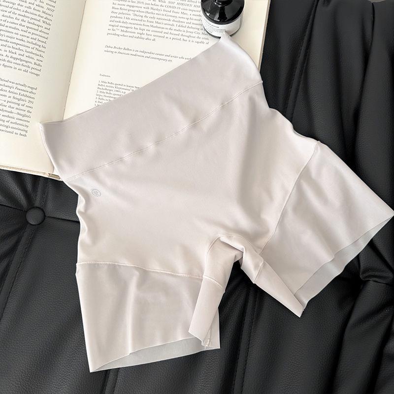 Pantalones Cortos de Seguridad de Seda de Hielo de Cintura Alta para Control de Abdomen de Mujer 2025: Sin costuras, Transpirable y Anti-Exposición