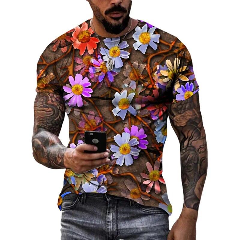 Moda Nuovo Retro Stile nazionale magliette grafiche Tendenza estiva Uomo Casual streetwear Personalità harajuku Stampa O-Collo Tees Top