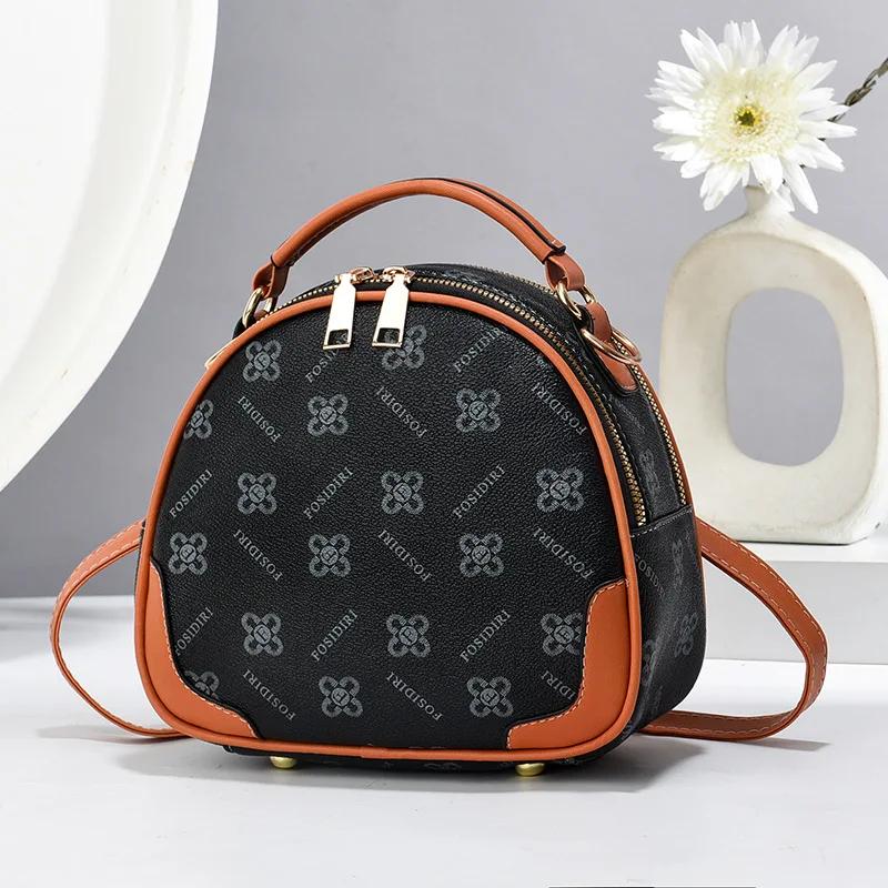 Vintage New Women's Small Round Bag Women's Handbag Designer High Quality Leather Women Shoulder Bag Ladies New Crossbody Bags