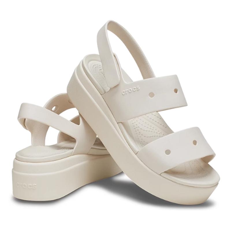 Crocs Comfortable Versatile Beach Sandals Women Sandals White Gray 210676-160