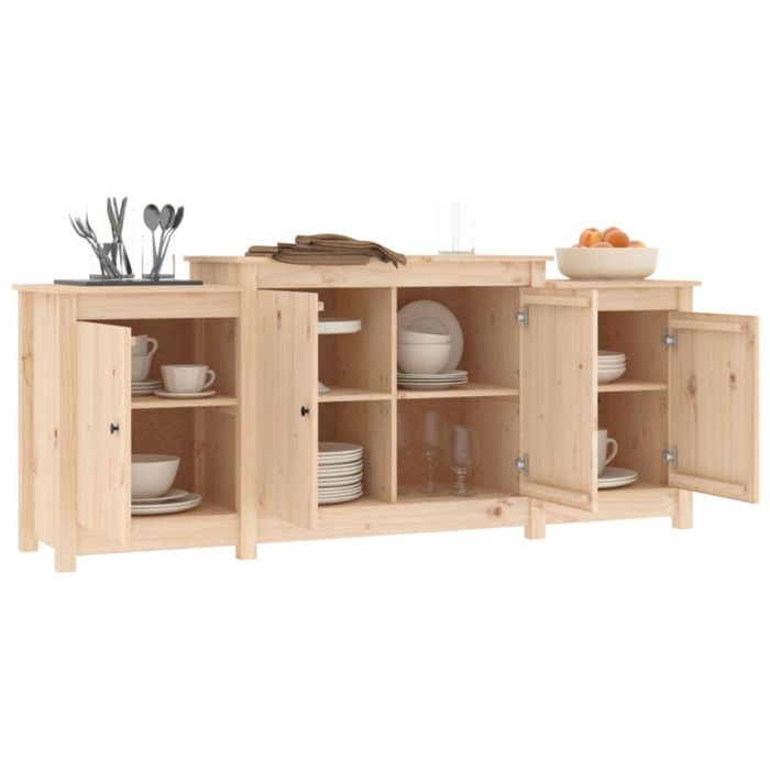 821492 vidaXL Buffet 164x37x68 Cm Solid Pine Wood