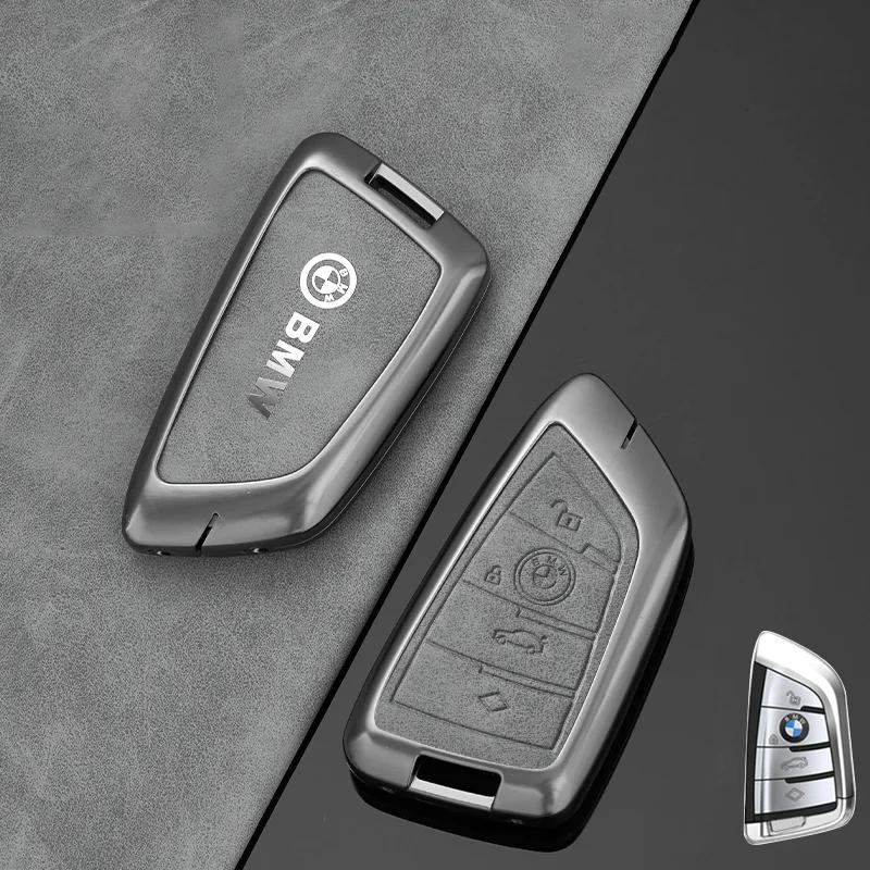 Car Sticker Hot 2025 Zinc Alloy Car Key Case Cover Holder Shell For BMW X1 X3 X5 X6 X7 1 3 5 6 7 Series G20 G30 G11 F15 F16 G01