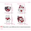 Cute Romantic Cats Love Collection Enamel Pins Cartoon White Kitten Heart Brooch Backpack Denim Lapel Badge Gifts for Girlfriend
