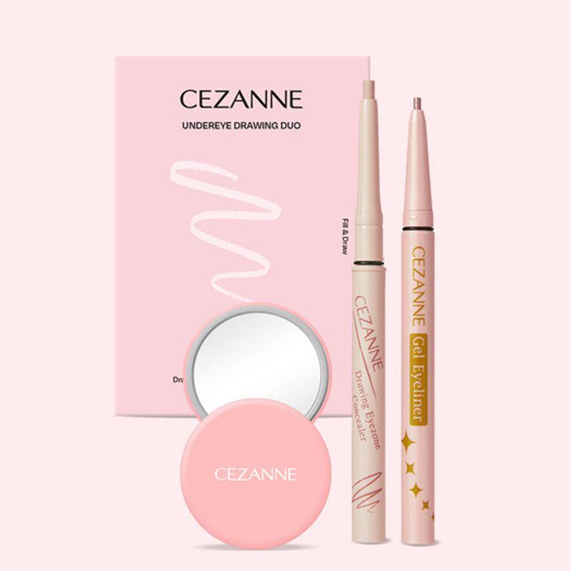 CEZANNE [Cezanne] Aegyo-sal Drawing Duo Set (Concealer Pencil + Gel Eyeliner)
