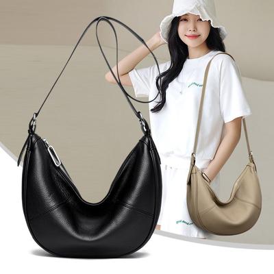 Neue Rindsleder-Umhängetasche Damen leichte Luxus-Hochqualitäts-Textur Achselhöhle Schultertasche Temperament Retro Vielseitig Knödeltasche