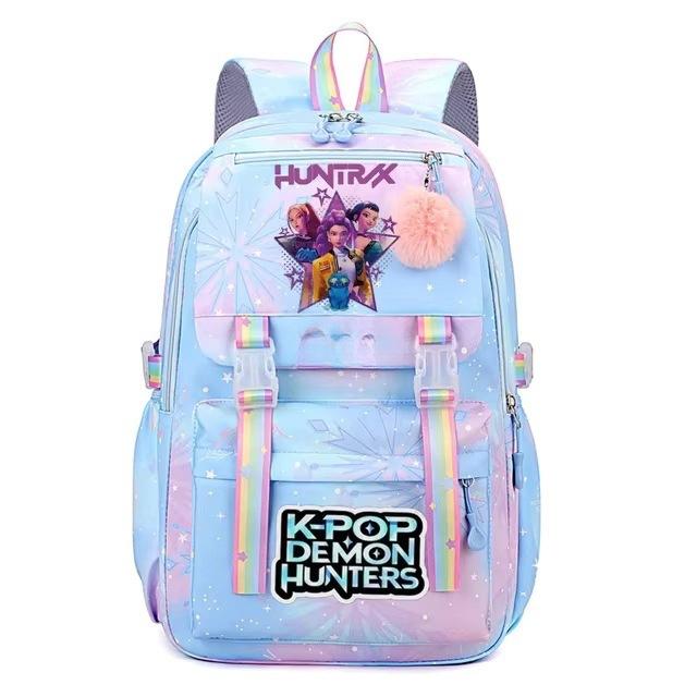 Kpop Witch Hunters Cartoon Backpack Girl Student Large Capacity School Bag Elementary School Student Backpack Lightweight