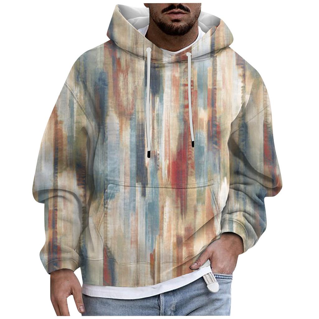 Palton cald de pluș cu imprimeu pentru bărbați Pulover din lână Palton casual Pulover de buzunar Palton de toamnă și iarnă