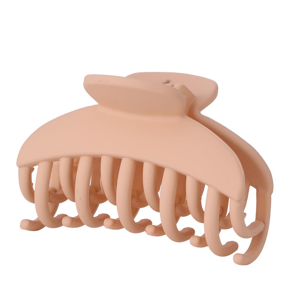 1pc hair clip with double teeth grip for women, simple matte ABS hair clip with small claws and headband decoration, hair clip