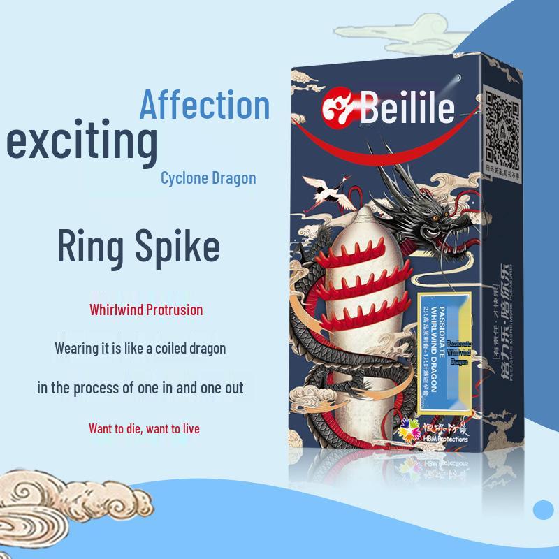 Beilile Ultra-Thin Luminous Vibrating Condoms with Textured G-Spot Design