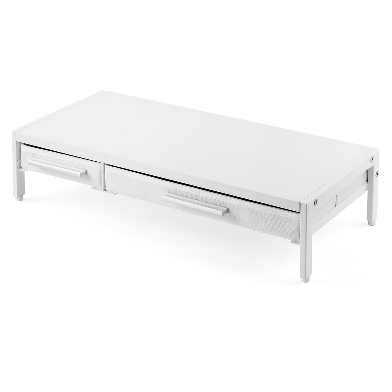 

Sanwa Direct Monitor Stand with Drawer, A4 Storage, 54cm Wide x 25cm Deep x 12.5cm High, White, Wooden, 100-MR166W