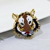 New Acrylic Tiger Brooch Pin Fashion Acetate Fiber Jewelry Animal Design Coat Accessories High Quality