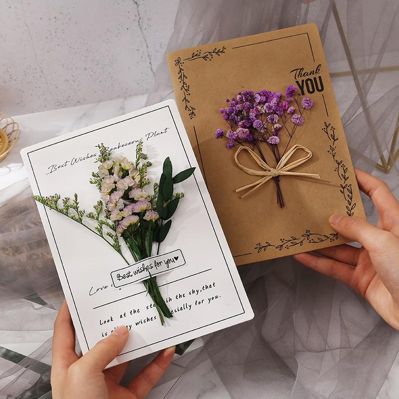 2025 Creative 3D Dried Flower Birthday & Thank You Card for Teachers