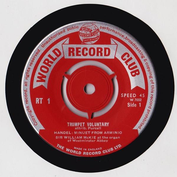 

7-дюймовая пластинка WILLIAM MCKIE Trumpet Voluntary W7032 World Record Cl UK CountryFolk Б/у