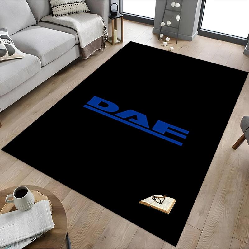 1pc DAF Home Office, Durable Polyester Floor Mat with Easy, Office Decor, Urban Style, Nonslip Backing