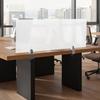 Acrylic Frosted Office Partition - Single Panel, Modern Desk Divider, Clear Privacy Screen for Workspace, Clamp-On Desktop Panel