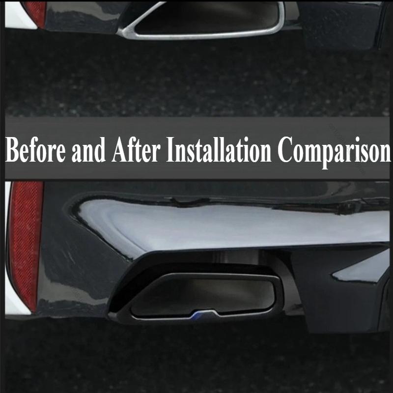 Car Exhaust Muffler Pipe Cover For BMW 3 5 Series X3 X5 G30 G20 G01 G02 G05 G07 6GT G32 Stainless Steel Tail Pipe Output Frame
