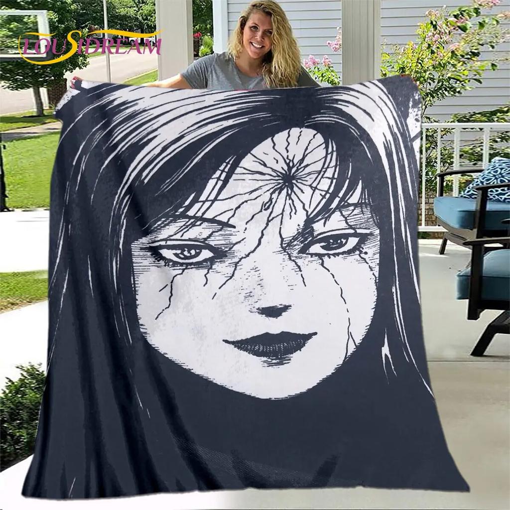 Junji Ito Tomie Kawakami Ghost Soft Plush Blanket,Flannel Blanket Throw Blanket for Living Room Bedroom Bed Sofa Picnic Cover