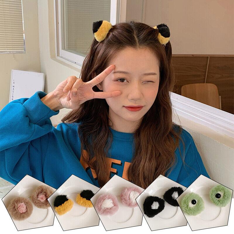 3D Cartoon Animal Hair Clip Cat Ear Clip Plush Small Hair Claw For Women Girls