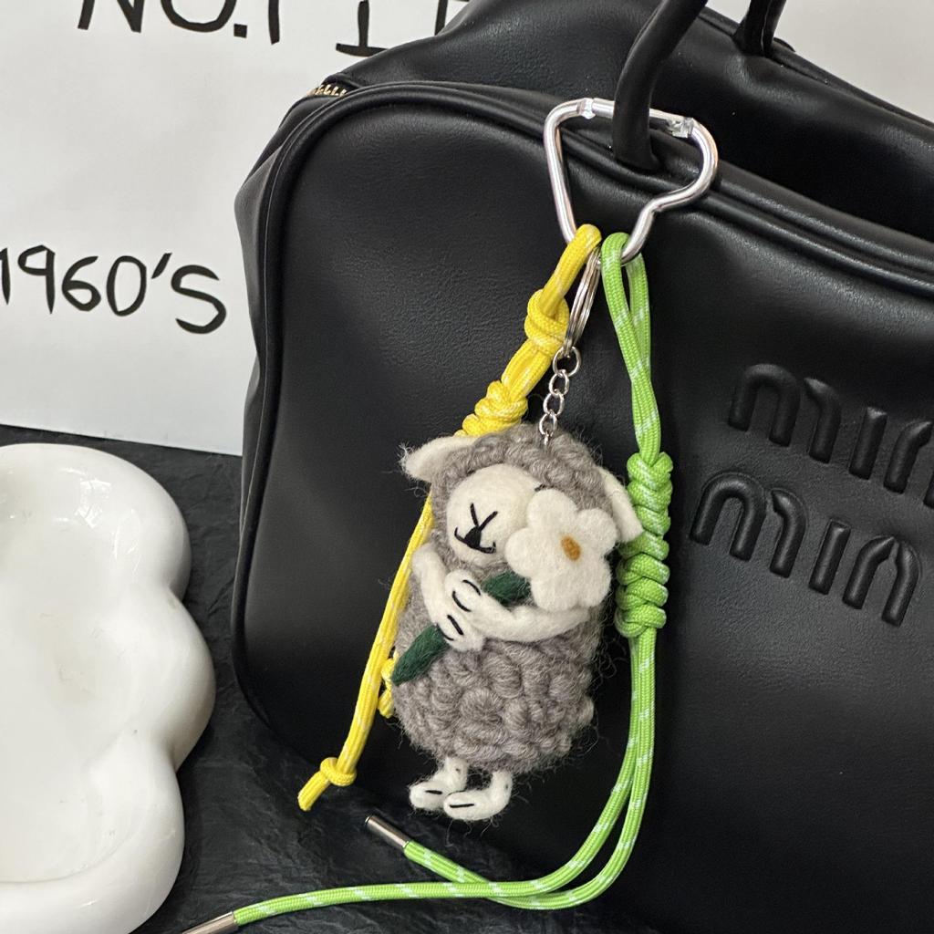 Handmade Wool Felt Pendant Bag Charm for Women