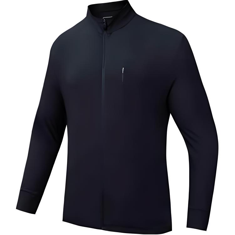 Anta Training Series Solid Color Zipper Stand Collar Comfortable Windproof Versatile Casual Jacket Men Jackets Basic-Black 152437712-3