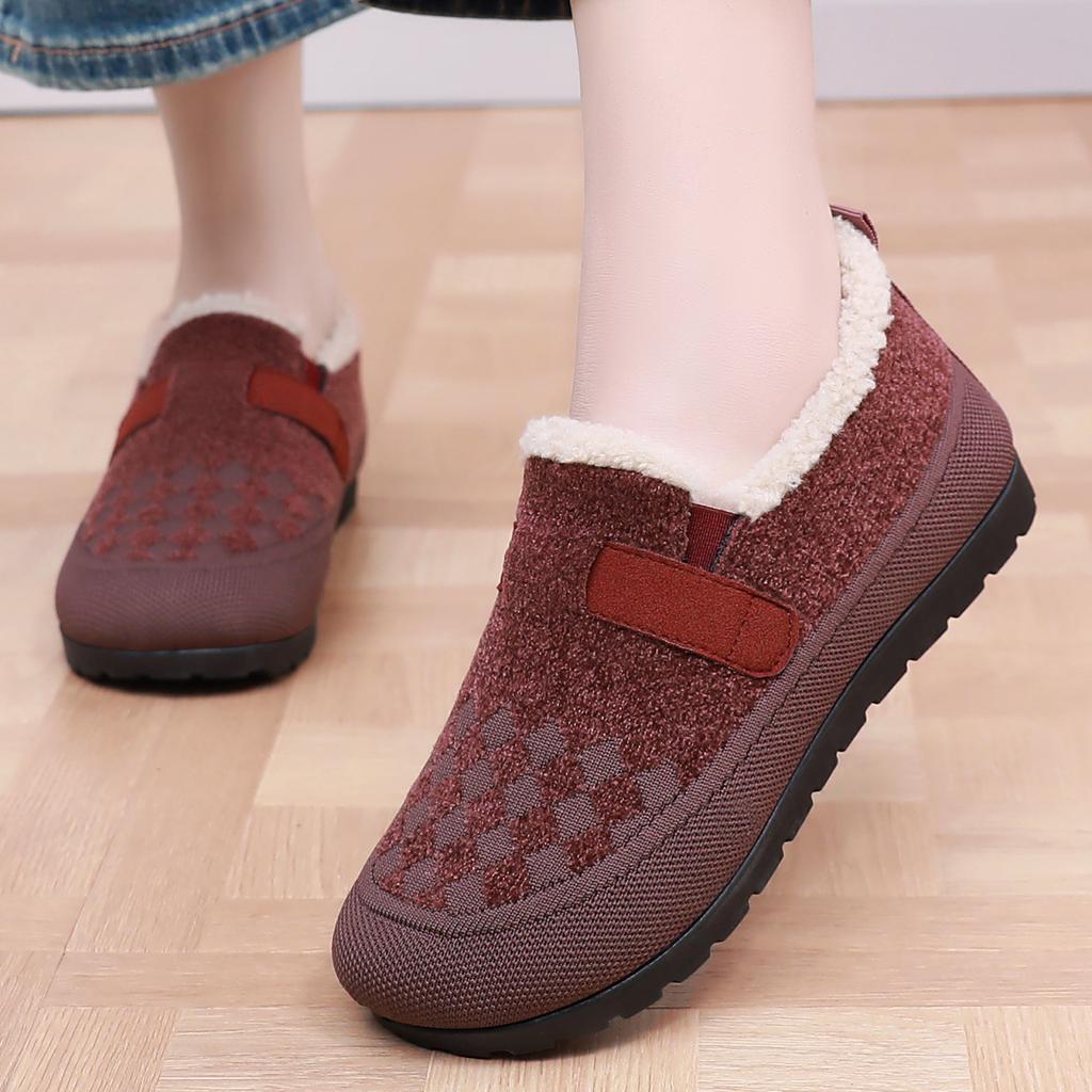 Women's Shoes Cotton Boots Winter New Style with Added Velvet and Thickened Snow Boots Casual Anti Slip Versatile Cotton Shoes