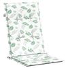 High Back Cushions (4 Pcs) Leaf Pattern Fabric