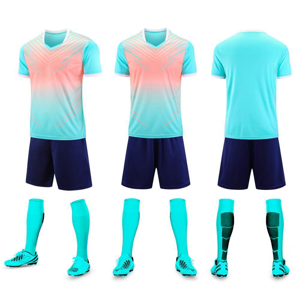 Summer New Short Sleeve Adult Children'S Team Competition Team Uniform Football Training Uniform Men'S And Women'S Set 6202