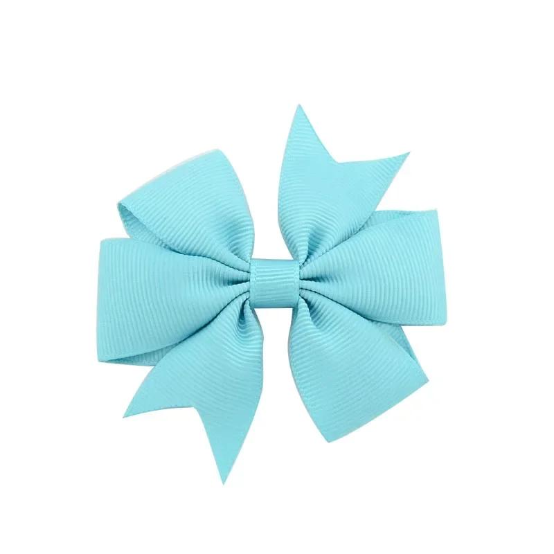 2/4/10 piezas 3'' Lazos de Cinta Sólida Pinzas para el Cabello para Bebés Niñas Lazos Hechos a Mano Pasadores Pasadores Accesorios para el Cabello para Niños