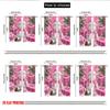 Flat Printing Merry Christmas Popular Curtains Cute Snowman Pink Gifts Polyester Without Electricity Party Curtain Set Of 2 Made Washable