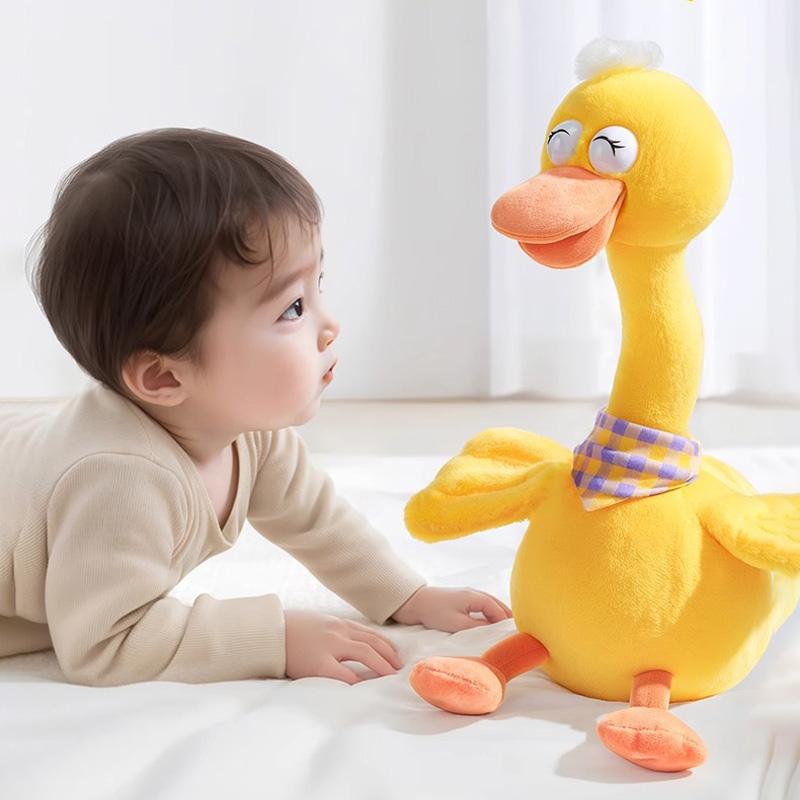 New Rechargeable Recording and Repeating Duck Singing and Dancing Baby Early Education Educational Electric Plush Toy Gift