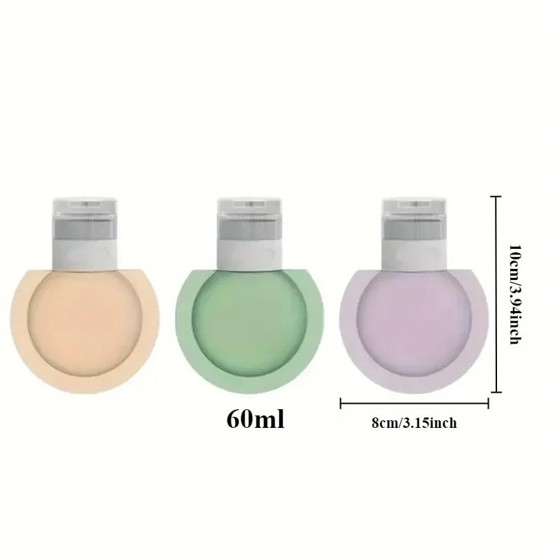 

3pcs 60ml Silicone Travel Bottles Skincare Shampoo Shower Gel Portable Makeup Remover Bottles Travel Magic Shampoo Dispenser