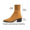 Sexy Pointed Toe Thick High Heel Sock Boots Women  Winter Colorful Elastic Knitted Designer Ankle Boots Woman Short Booties