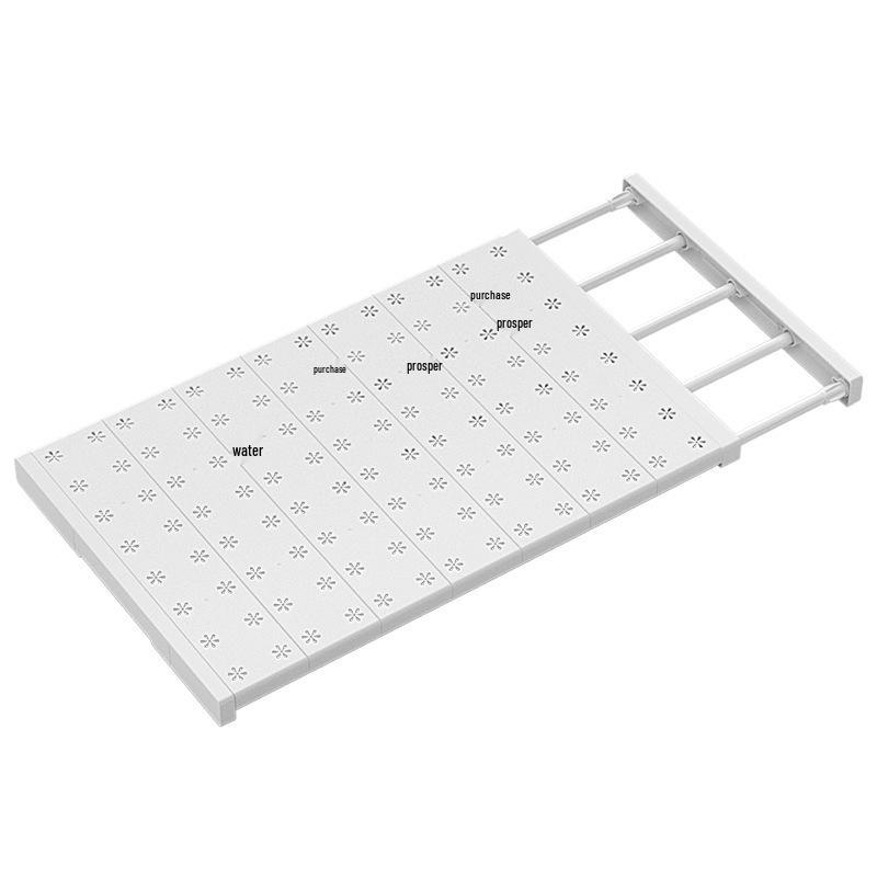 Telescopic Non-Drill Wardrobe Shelf Divider for Dormitory and Cabinet Storage
