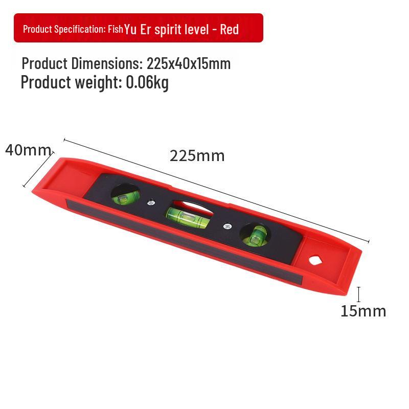 High-Precision Magnetic Spirit Level - Cast Aluminum, Strong Magnet, Multiple Specifications, Professional Measuring Tool for Home Use.