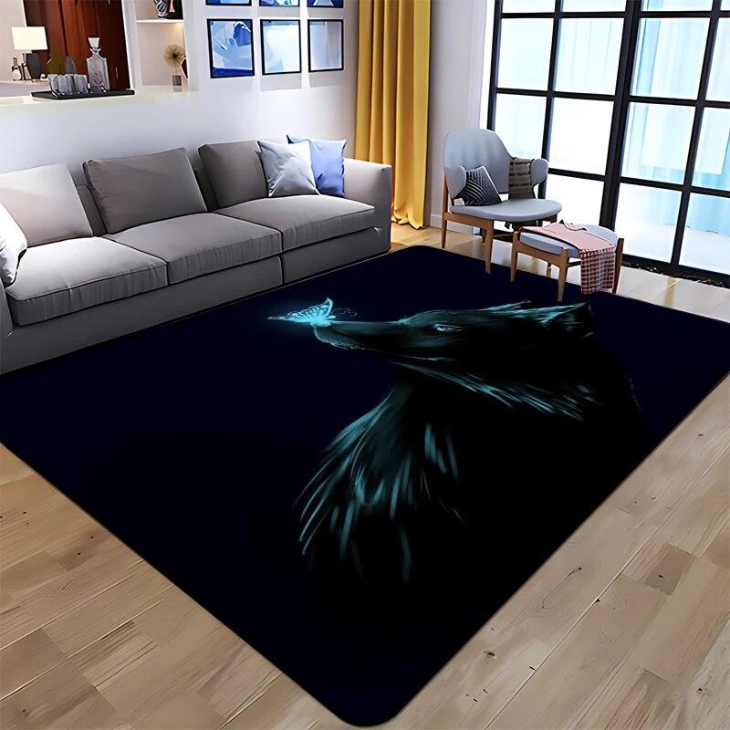 Best Selling Wolf Art Printed Carpet for Living Room Large Area Rug Soft Mat E-sports Chair Carpets Alfombra Gifts Dropshopping