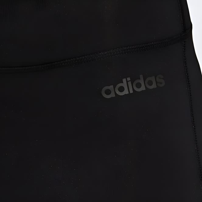 adidas Solid Color Breathable Sports Seven-Quarter Fitness Pants Women Bottoms Black DU2045