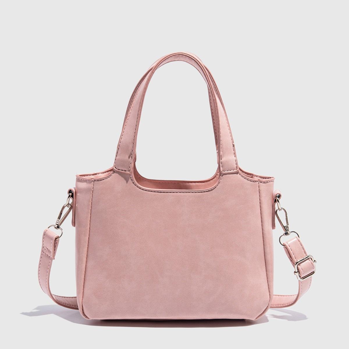 

Large Capacity Pink Tote Bag for Women 2025 New Commuting Handbag Single Shoulder Crossbody Bag