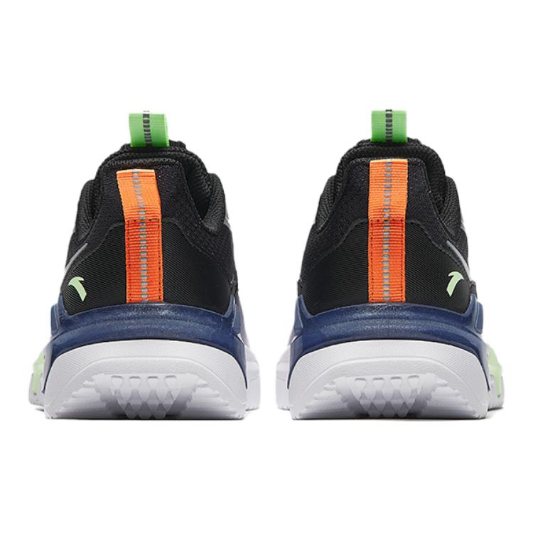 Anta Kids Comfortable Knob Body Measurement Test Non-Slip Wear-Resistant Low-Top Running Shoes Kids Running Shoes Silver Black A12445510-3