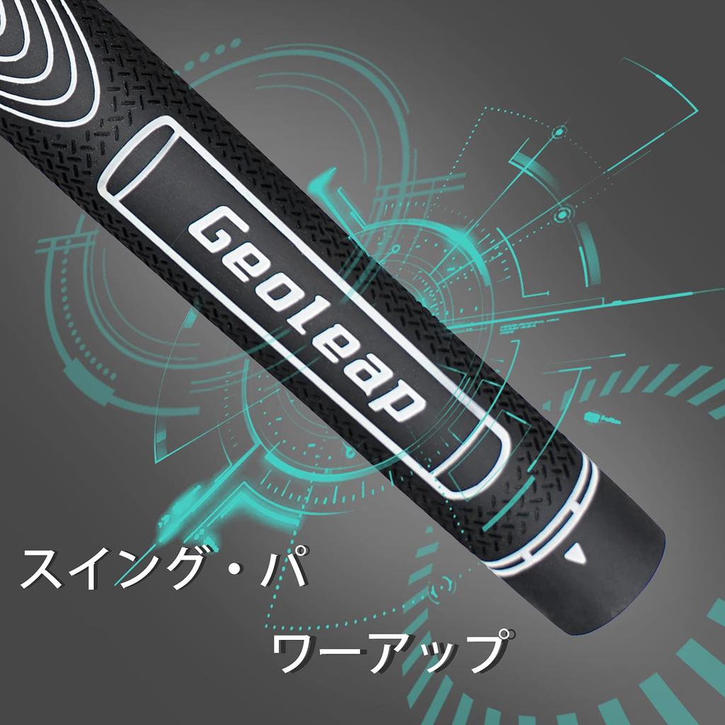 Geoleap Rubber Golf 6 Color Thumb Soft Comfortable Hybrid Golf Club Grips Light Glory-T Grips, 13-Piece Set, Standard/Medium, Options, Pattern, Feel,