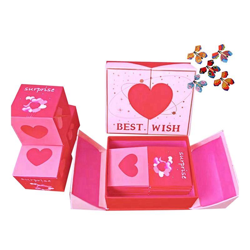 

AEE4-Fashion Surprise Gift Box Set Personalized Gift Bag Birthday Gift Valentine s Day Gift Bouncing Red Envelope