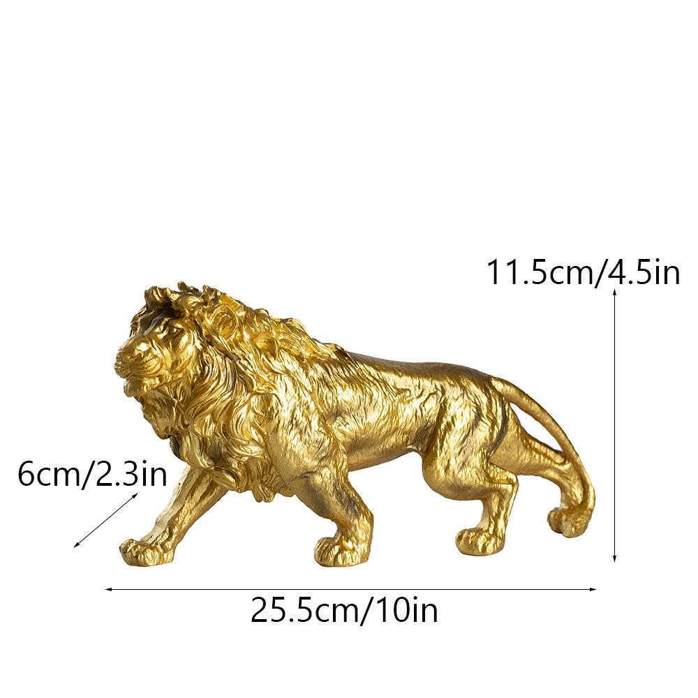 

Domineering Lion Animal Ornament Home Living Room Desktop Office TV Cabinet Lion Resin Crafts 25.5x11.5x6cm